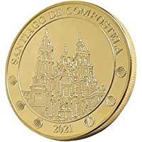 cARTEm. Moneda bañada en Oro de 24 Quilates. Camino de Santiago 2021. Santiago de Compostela. Moneda Conmemorativa Año…